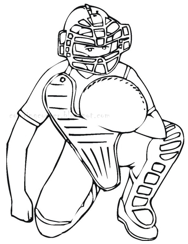 Sporty Baseball Coloring Pages Printable 24