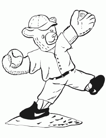 Sporty Baseball Coloring Pages Printable 29