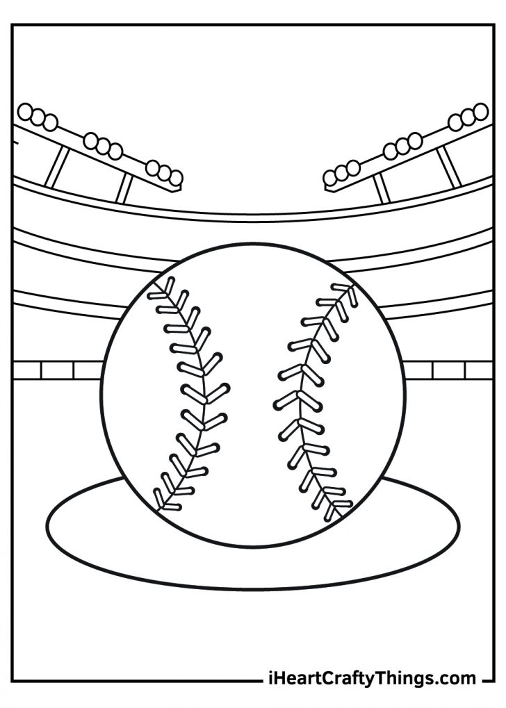 Sporty Baseball Coloring Pages Printable 31