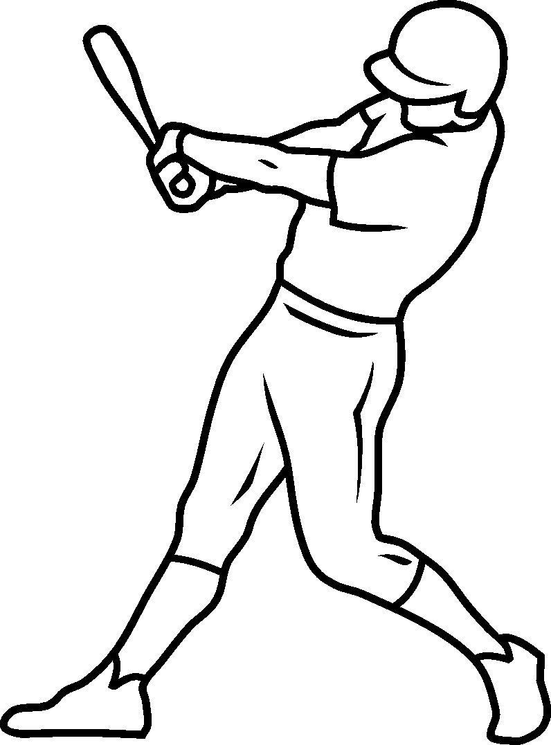 Sporty Baseball Coloring Pages Printable 5