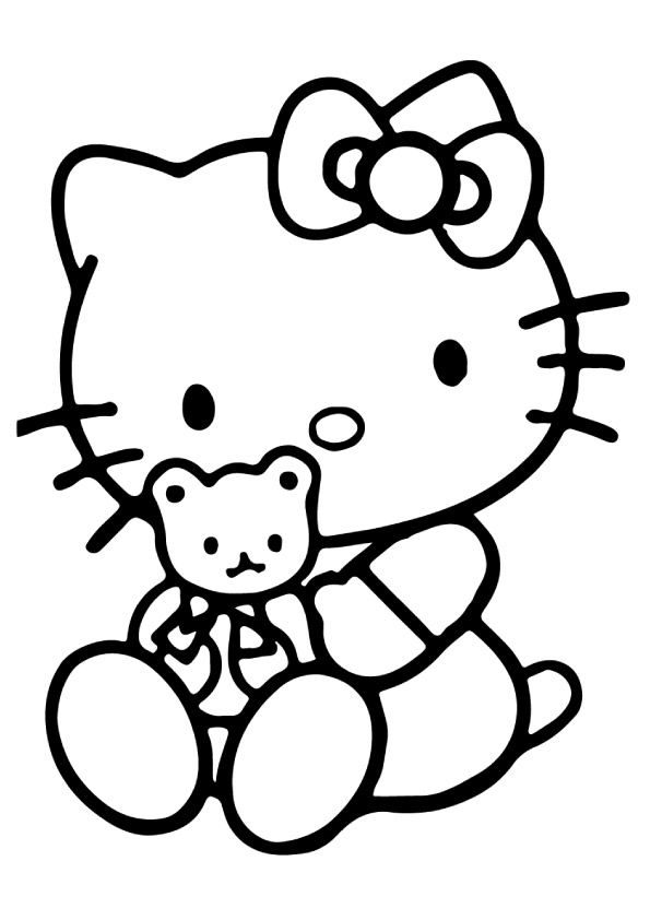 Sweet Hello Kitty Coloring Pages Printable 14