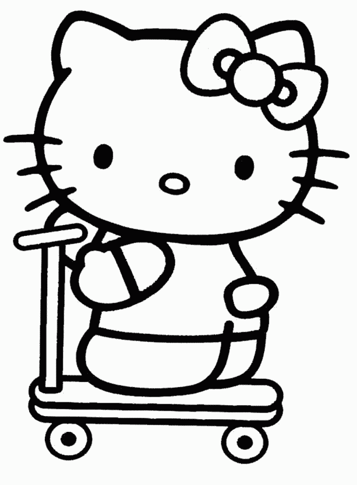 Sweet Hello Kitty Coloring Pages Printable 16