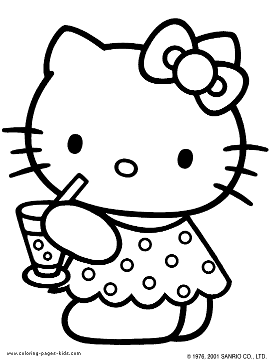 Sweet Hello Kitty Coloring Pages Printable 18