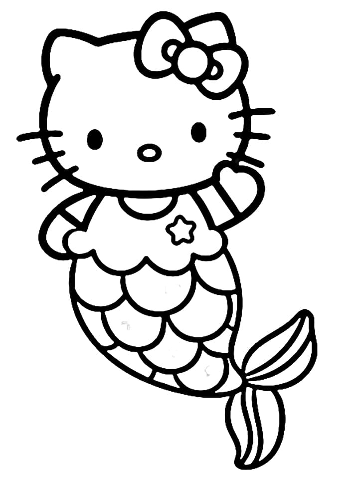 Sweet Hello Kitty Coloring Pages Printable 19