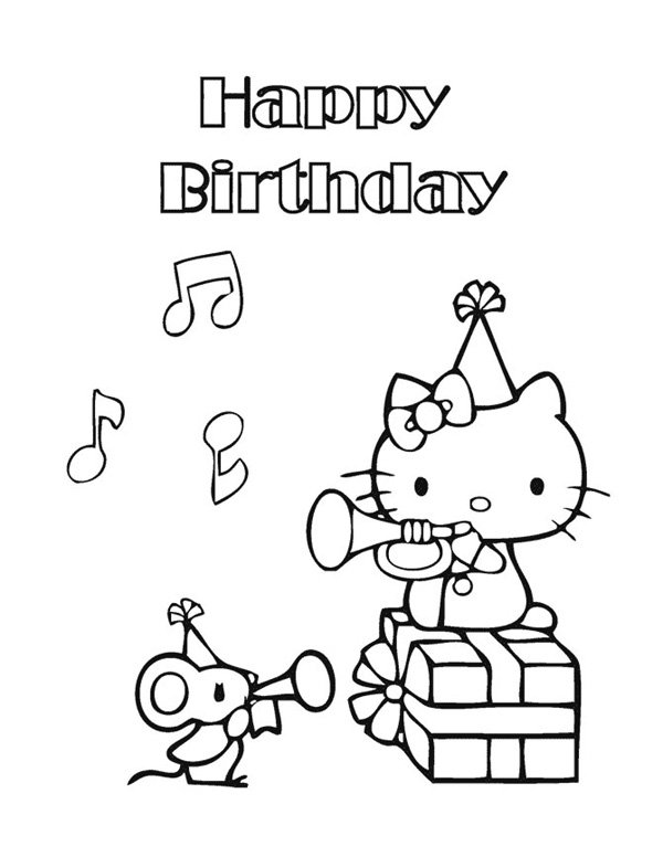 Sweet Hello Kitty Coloring Pages Printable 20