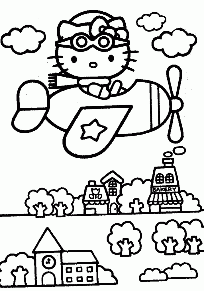 Sweet Hello Kitty Coloring Pages Printable 21