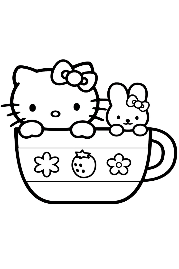 Sweet Hello Kitty Coloring Pages Printable 29