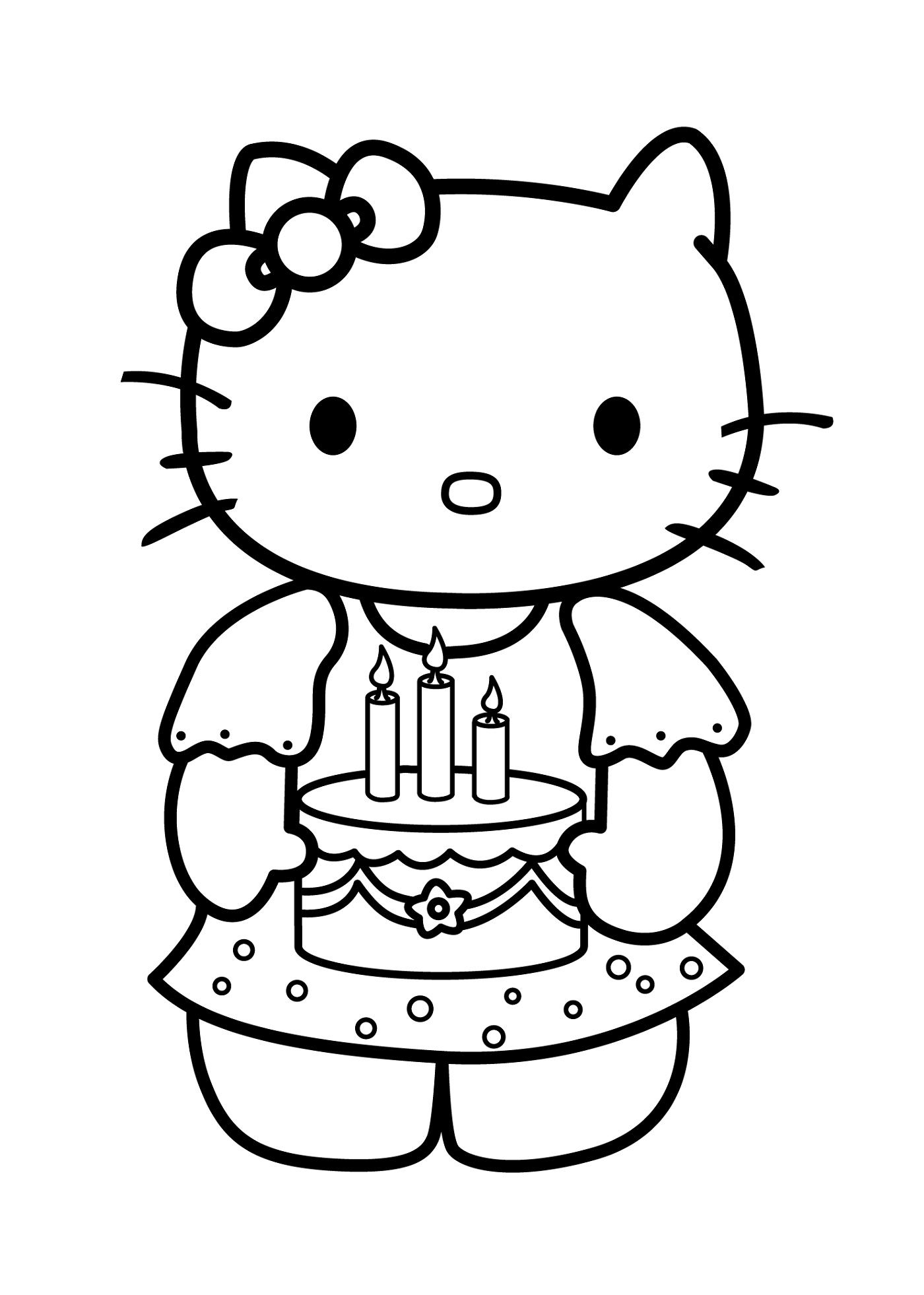 Sweet Hello Kitty Coloring Pages Printable 32