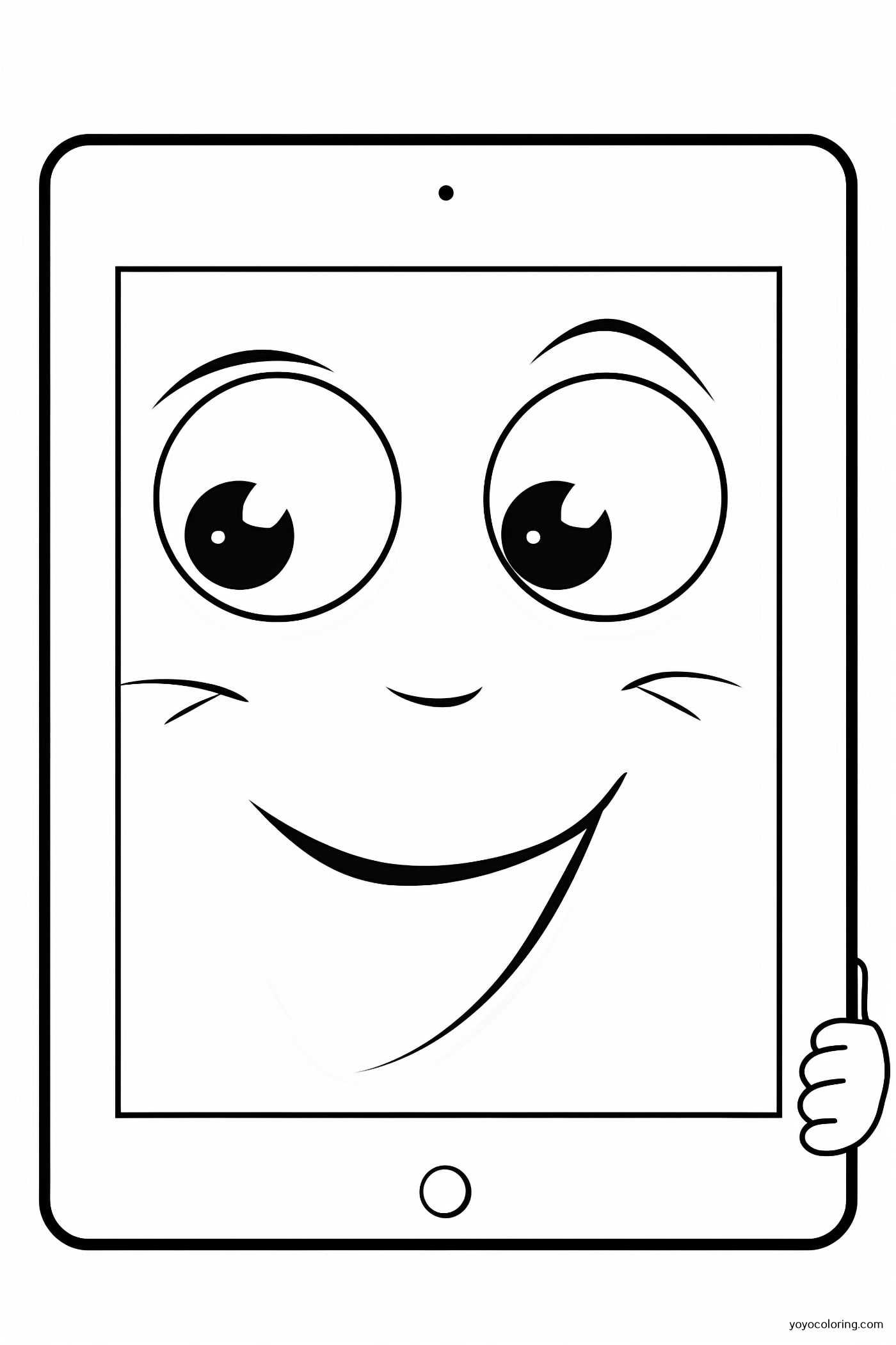 29 Simple Tablet Coloring Page Printable 24