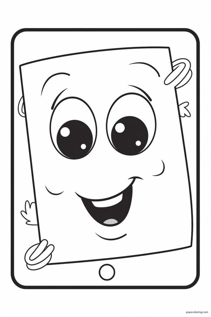 29 Simple Tablet Coloring Page Printable 25