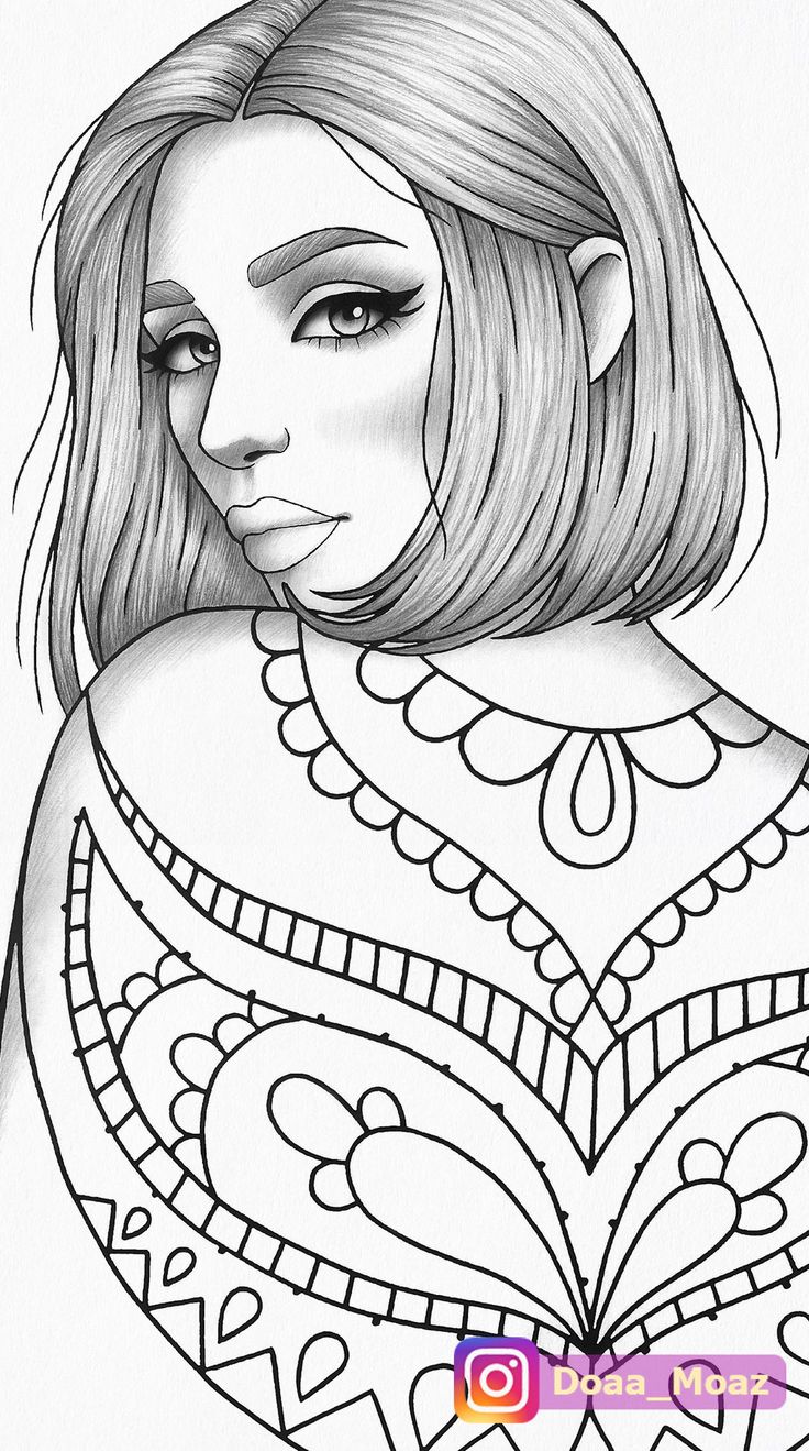 30 Colored Baddie Coloring Pages Printable 2