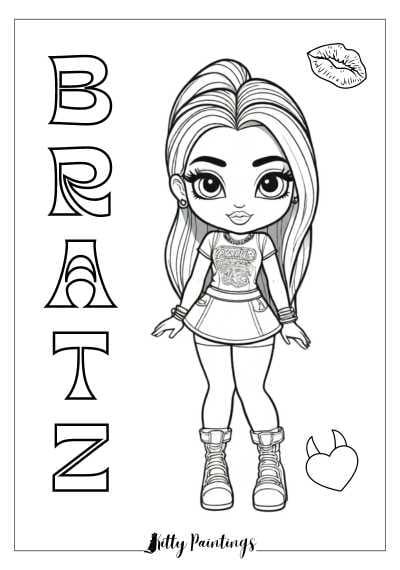 30 Colored Baddie Coloring Pages Printable 4