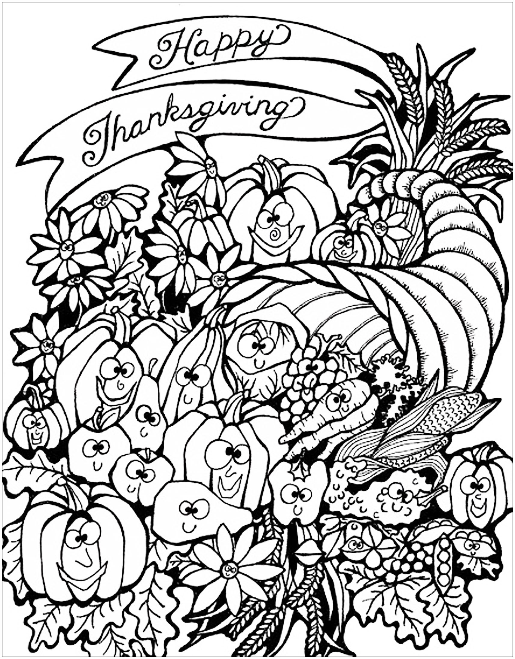 30 Family Thanksgiving Coloring Pages Printable 29