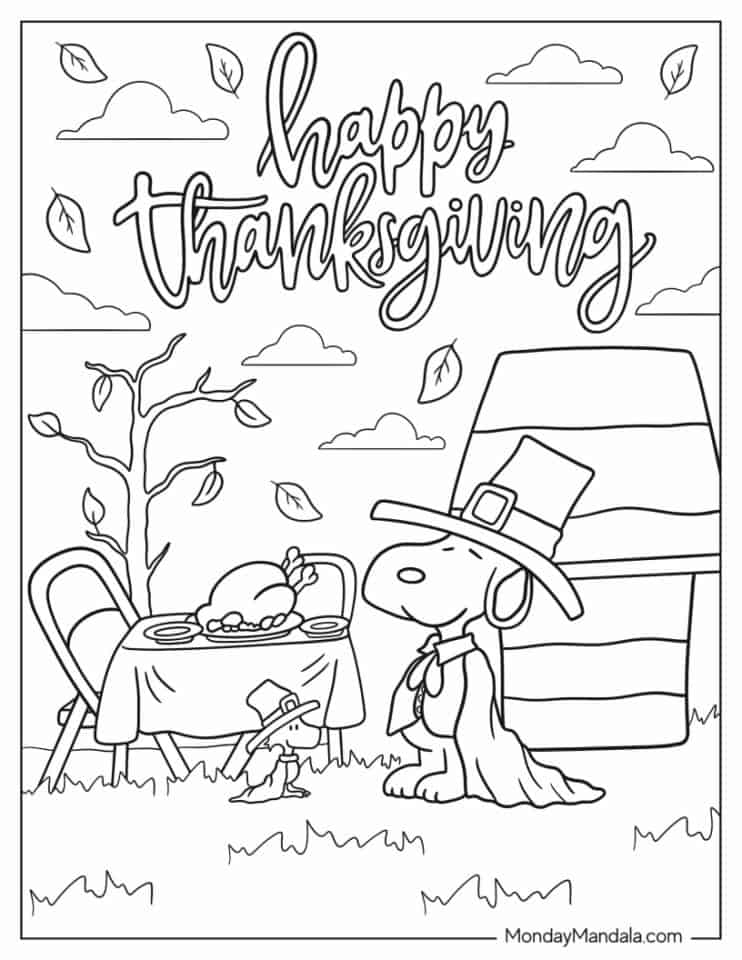 30 Family Thanksgiving Coloring Pages Printable 34