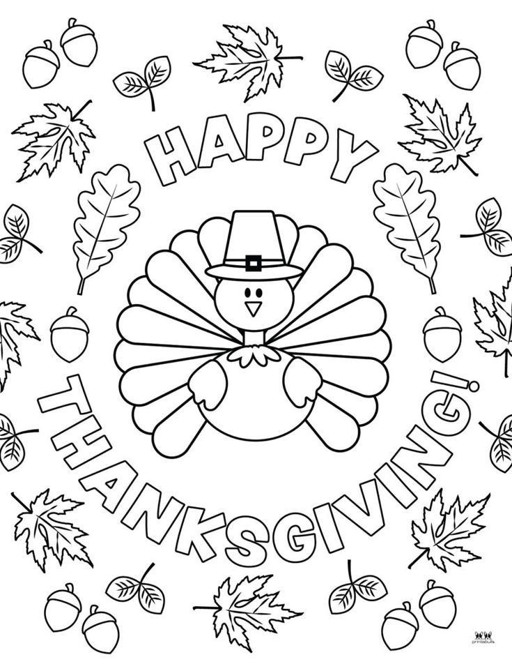 30 Family Thanksgiving Coloring Pages Printable 6