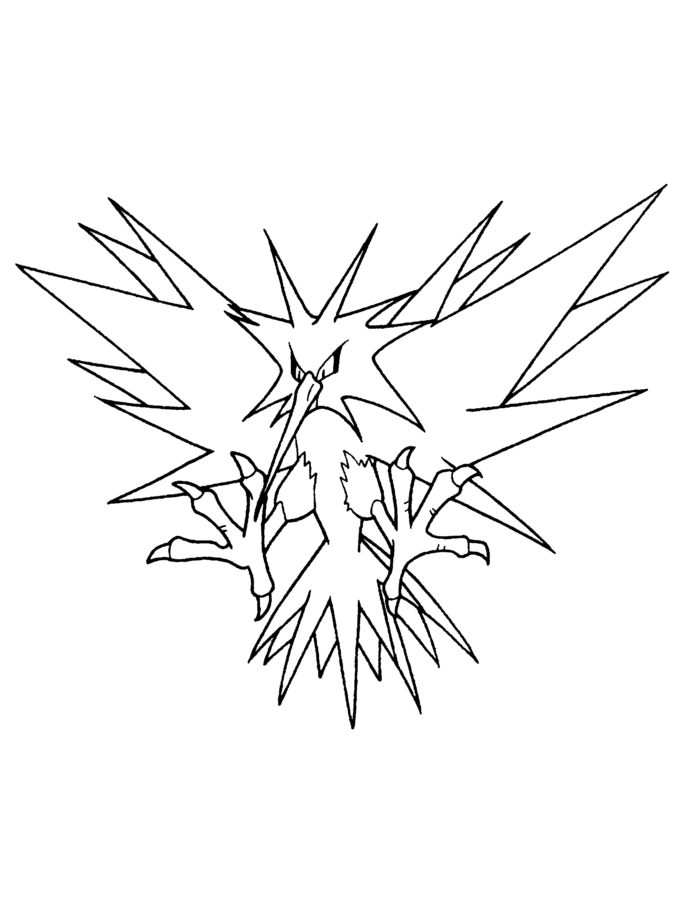 30 Legendary Zapdos Coloring Page Printable 2