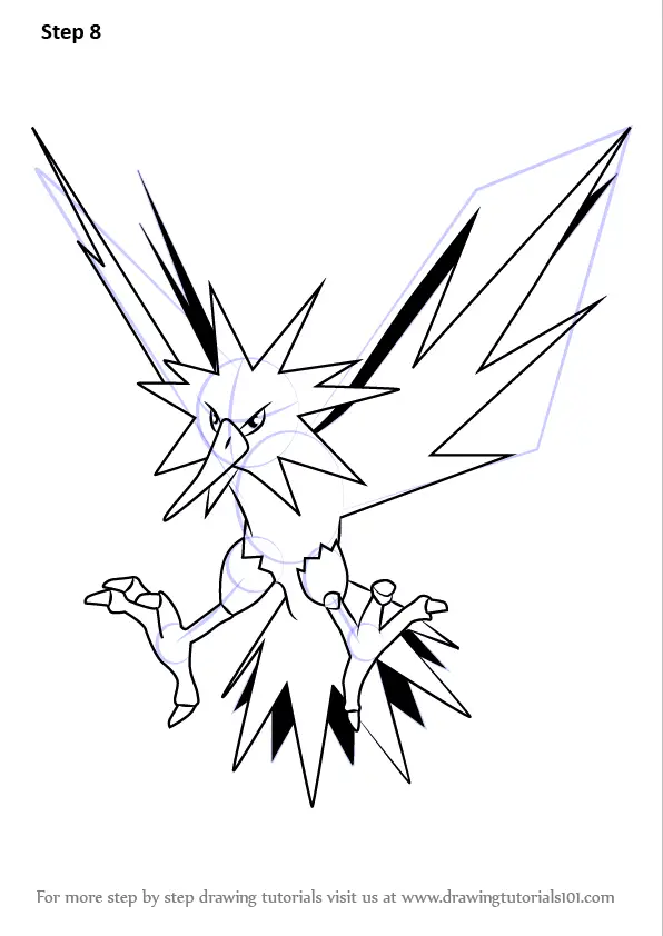 30 Legendary Zapdos Coloring Page Printable 27