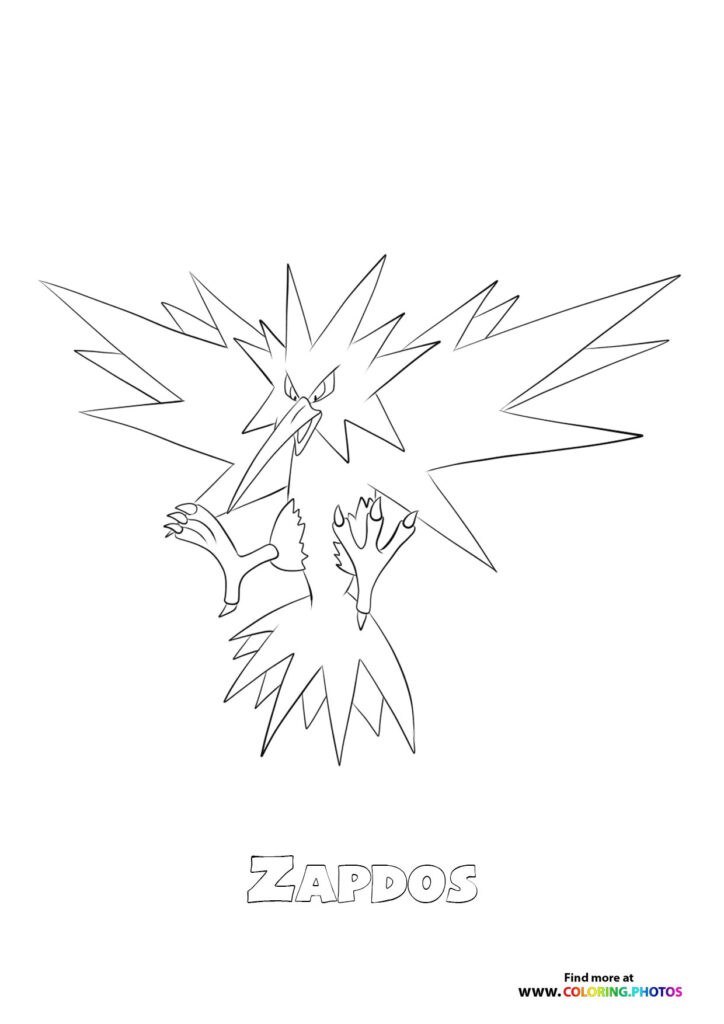 30 Legendary Zapdos Coloring Page Printable 28