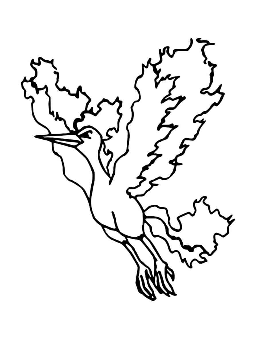 30 Legendary Zapdos Coloring Page Printable 29