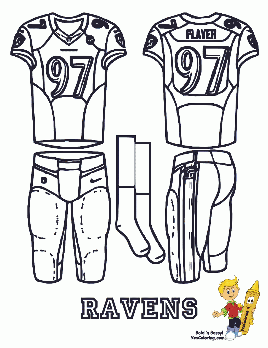 30 Ravens Football Coloring Pages Printable 2