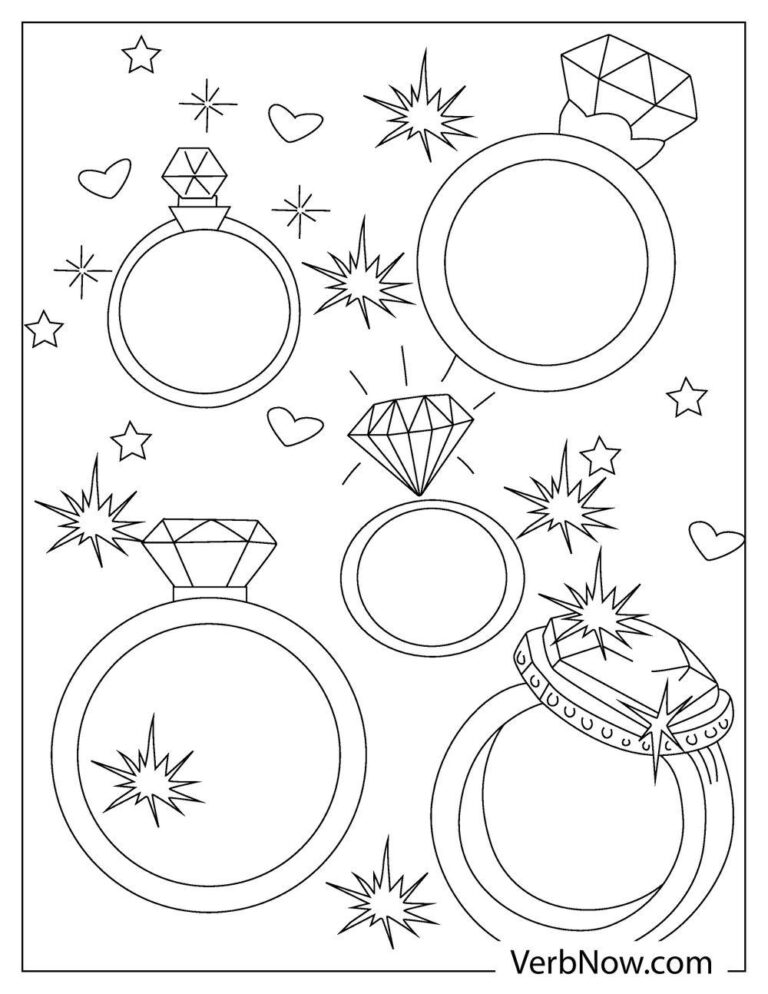 30 Sparkling Diamond Coloring Pages Printable 24