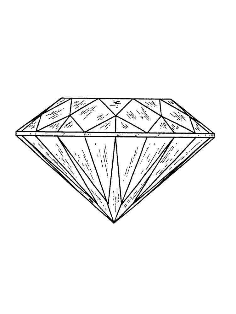 30 Sparkling Diamond Coloring Pages Printable 27