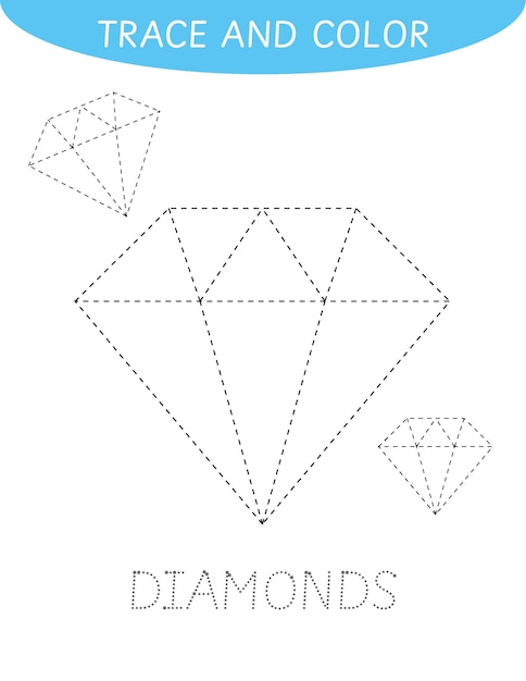 30 Sparkling Diamond Coloring Pages Printable 5