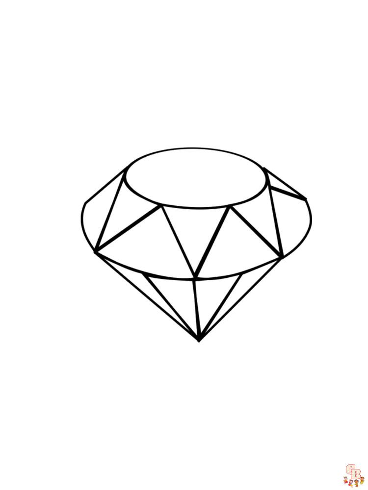 30 Sparkling Diamond Coloring Pages Printable 7