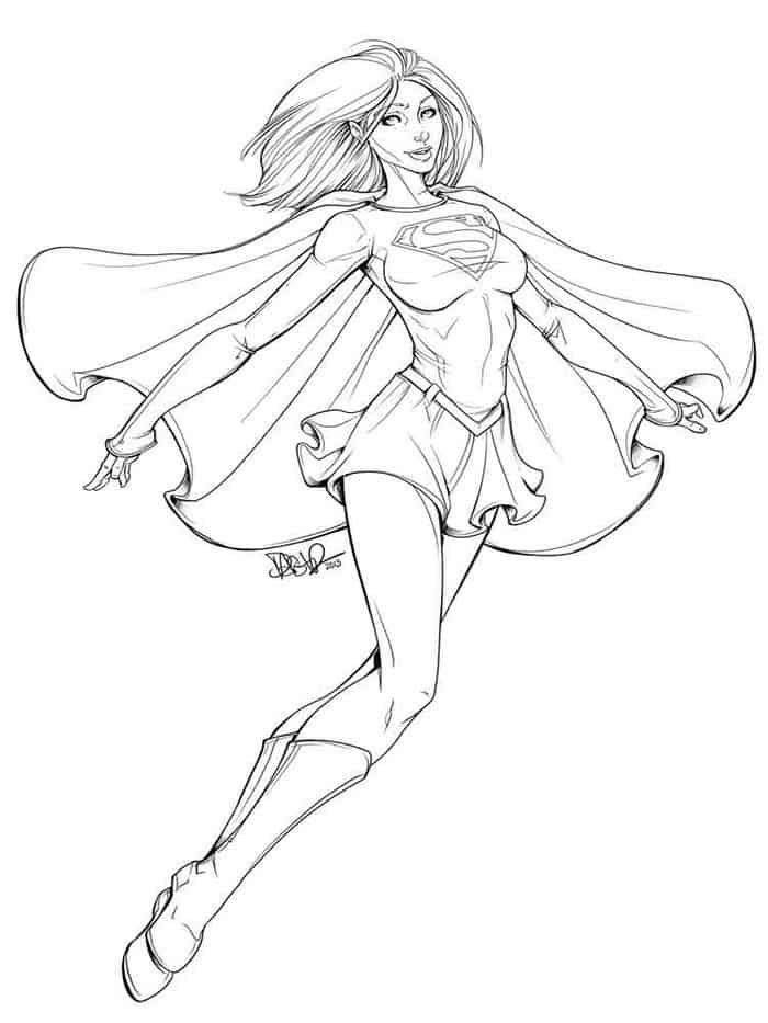 30 Supergirl Coloring Pages Printable 17