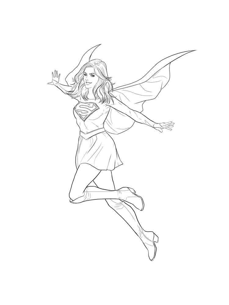 30 Supergirl Coloring Pages Printable 19