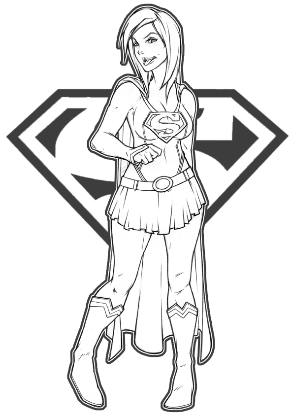 30 Supergirl Coloring Pages Printable 2