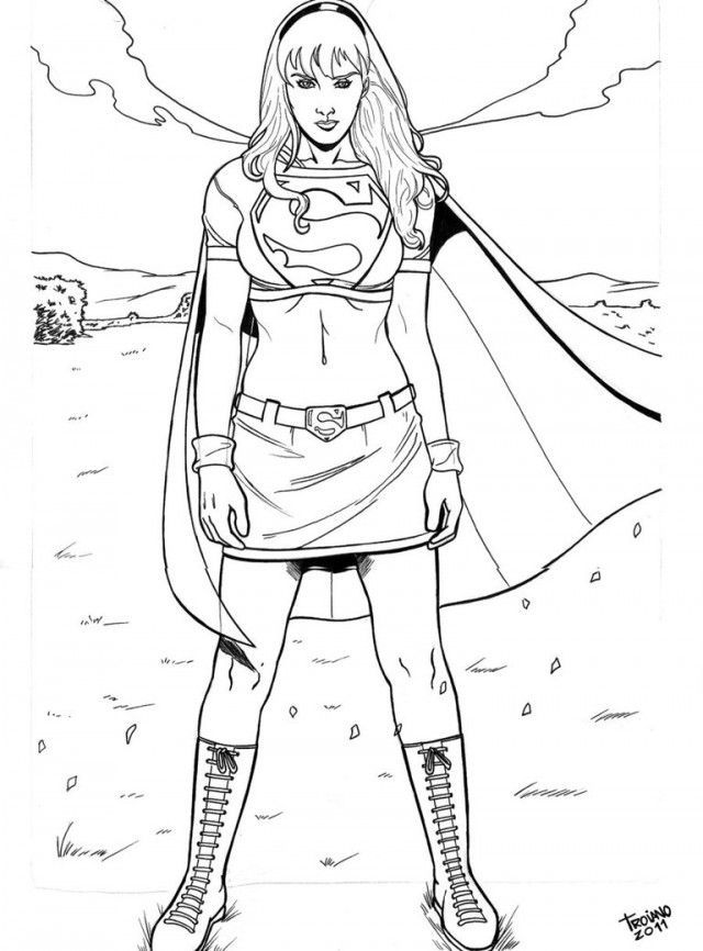 30 Supergirl Coloring Pages Printable 4