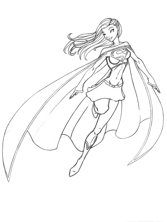 30 Supergirl Coloring Pages Printable 6