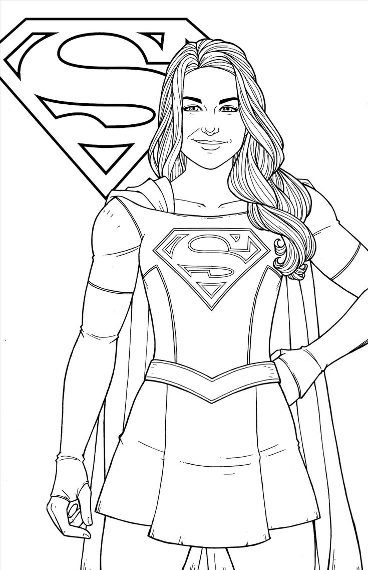 30 Supergirl Coloring Pages Printable 7