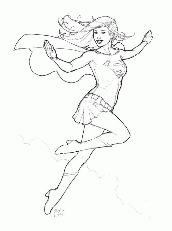 30 Supergirl Coloring Pages Printable 8