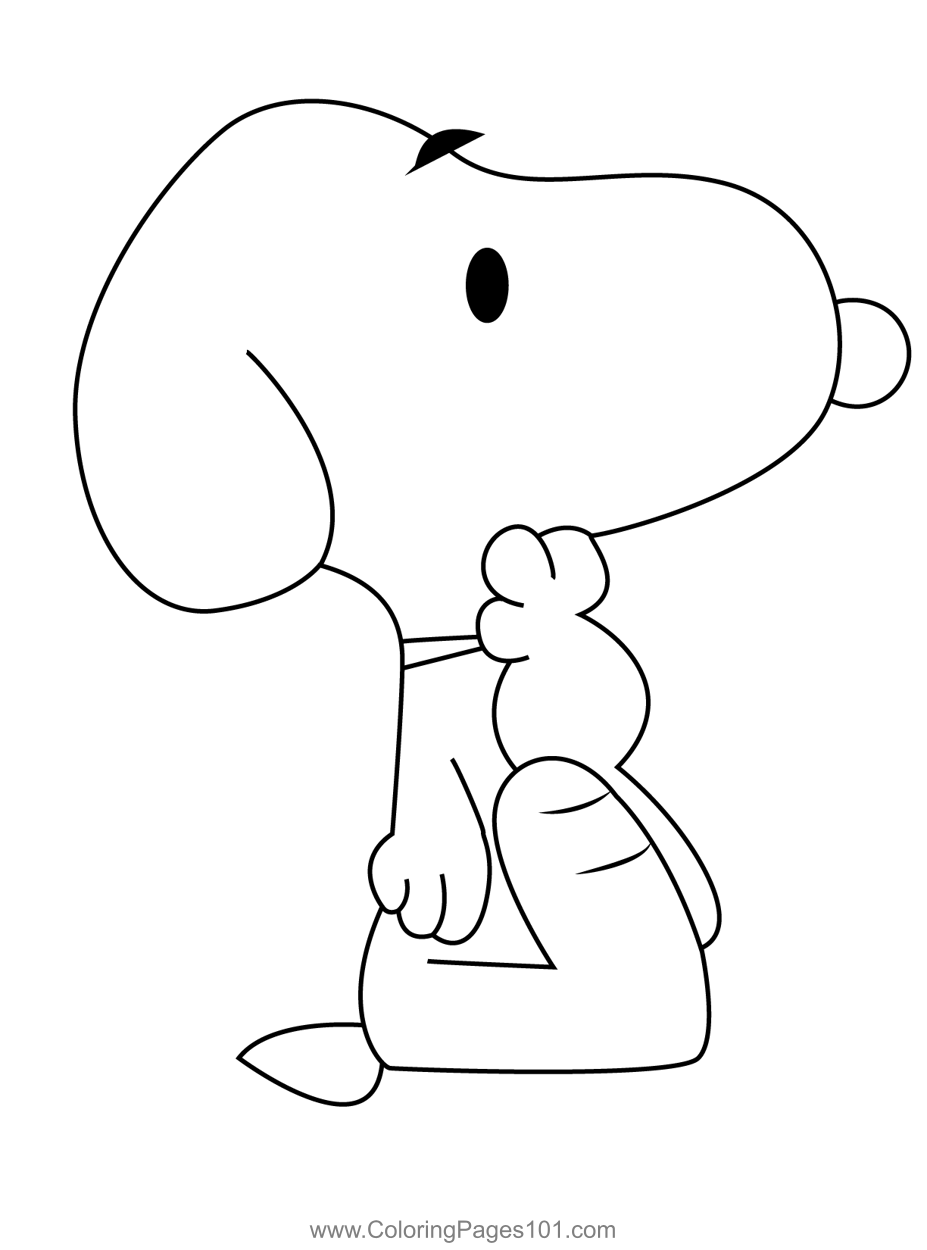 31 Adorable Snoopy Coloring Pages for Kids Printable 27