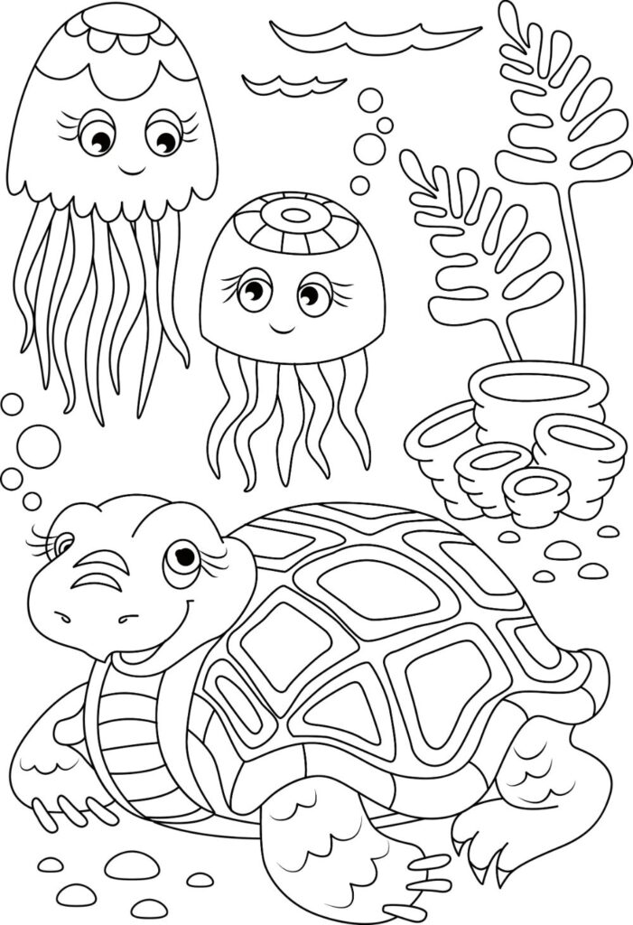 31 Cool Turtle Coloring Pages Printable 23