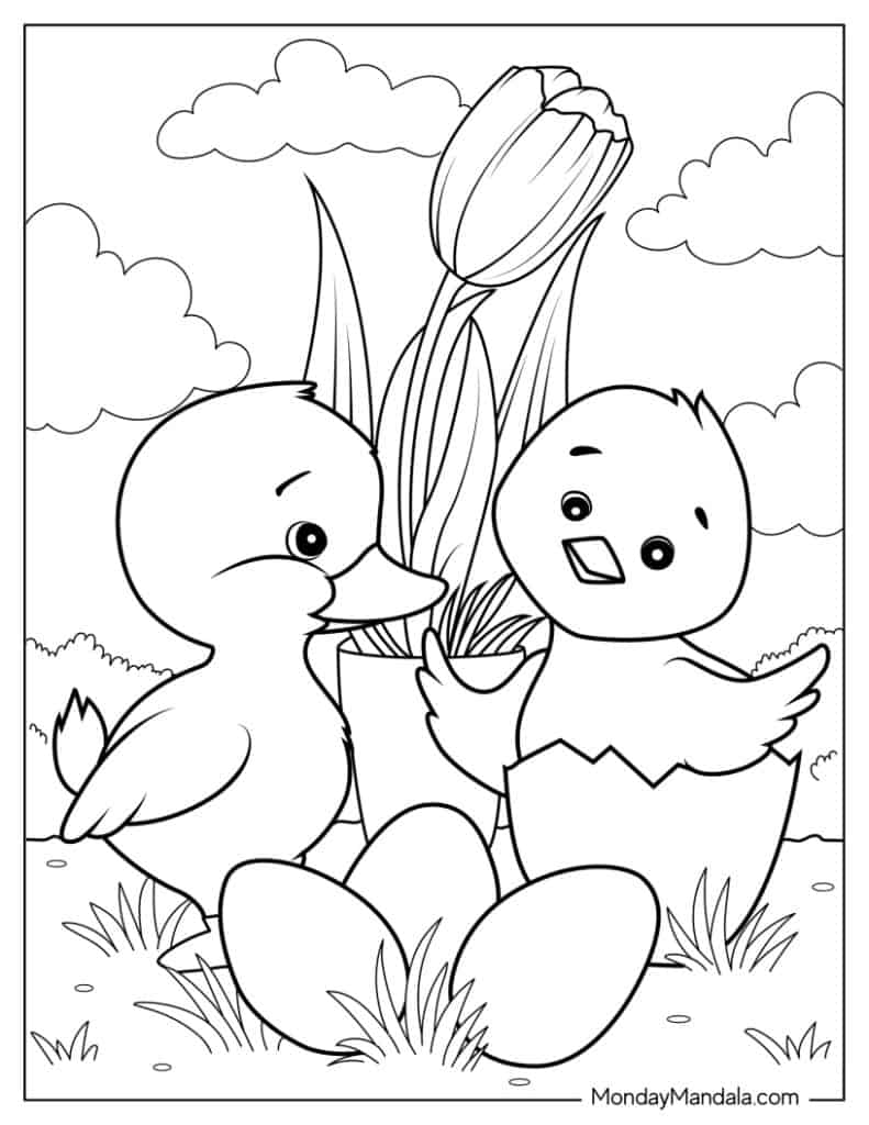 31 Cute Duck Coloring Pages Printable 25