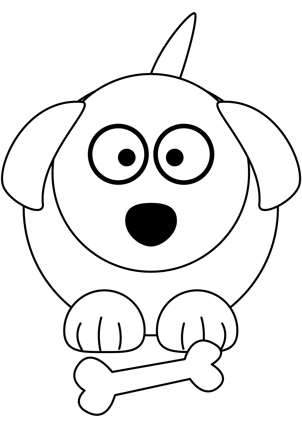 31 Fun Dog Bone Coloring Pages Printable 1