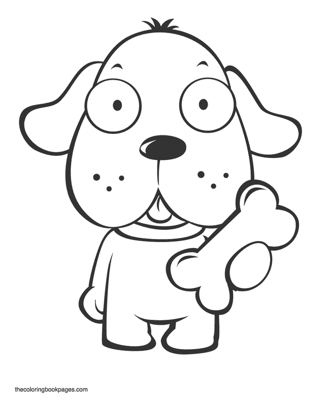 31 Fun Dog Bone Coloring Pages Printable 2