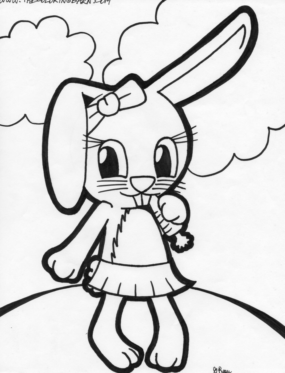 31 Happy Bunny Coloring Pages Printable 19