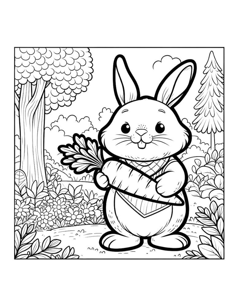 31 Happy Bunny Coloring Pages Printable 20