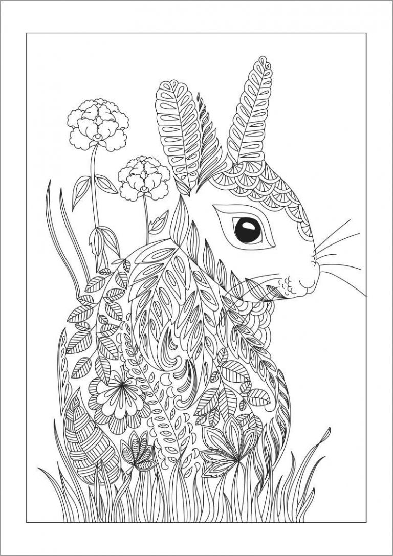 31 Happy Bunny Coloring Pages Printable 28