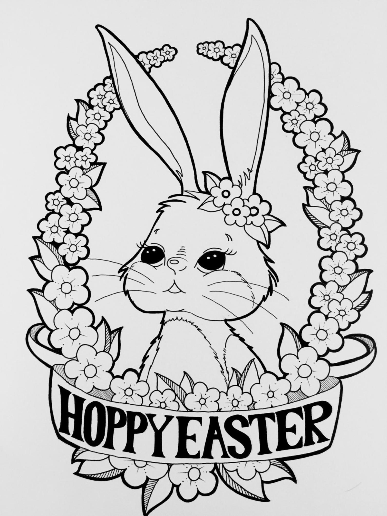 31 Happy Bunny Coloring Pages Printable 30