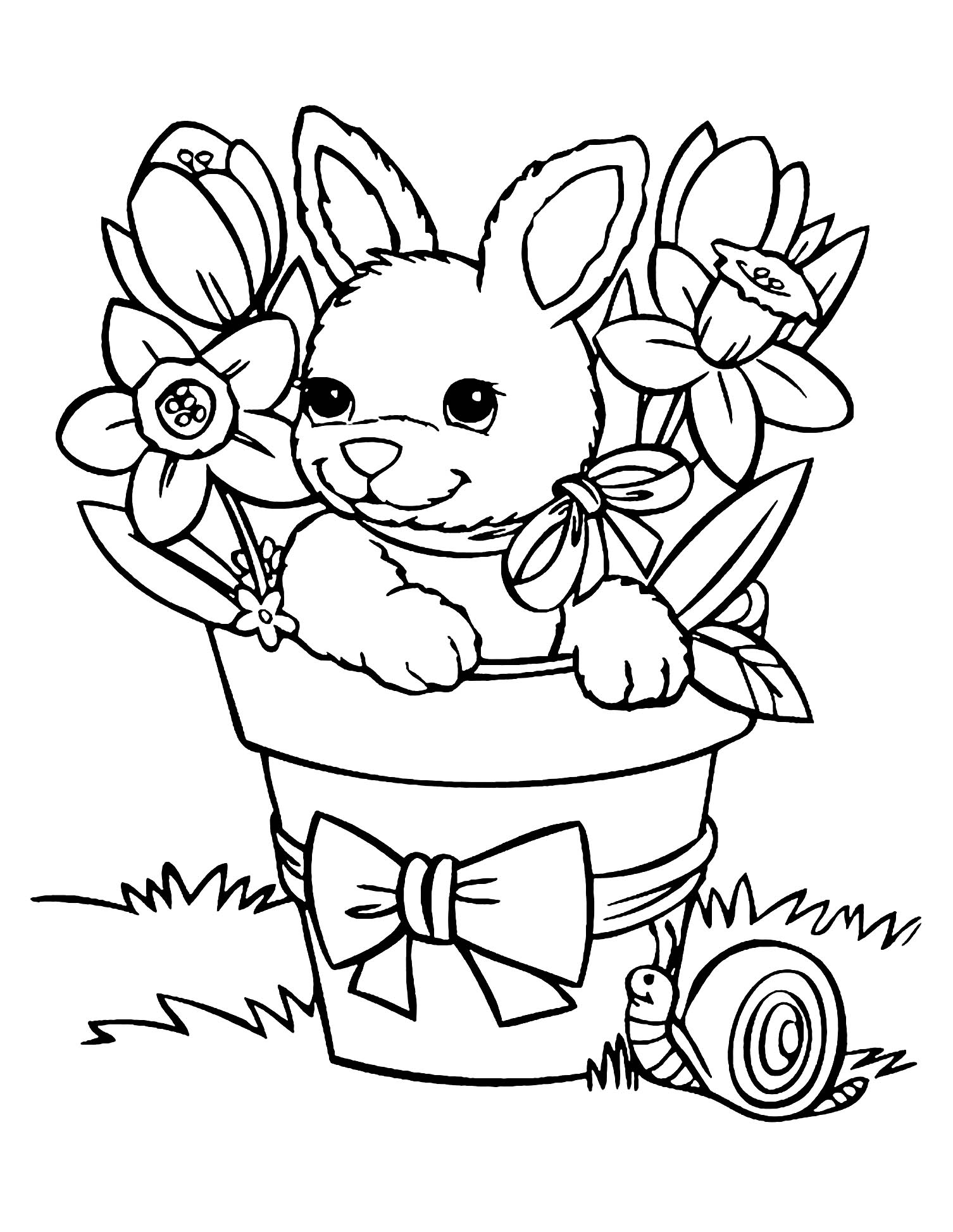 31 Happy Bunny Coloring Pages Printable 31