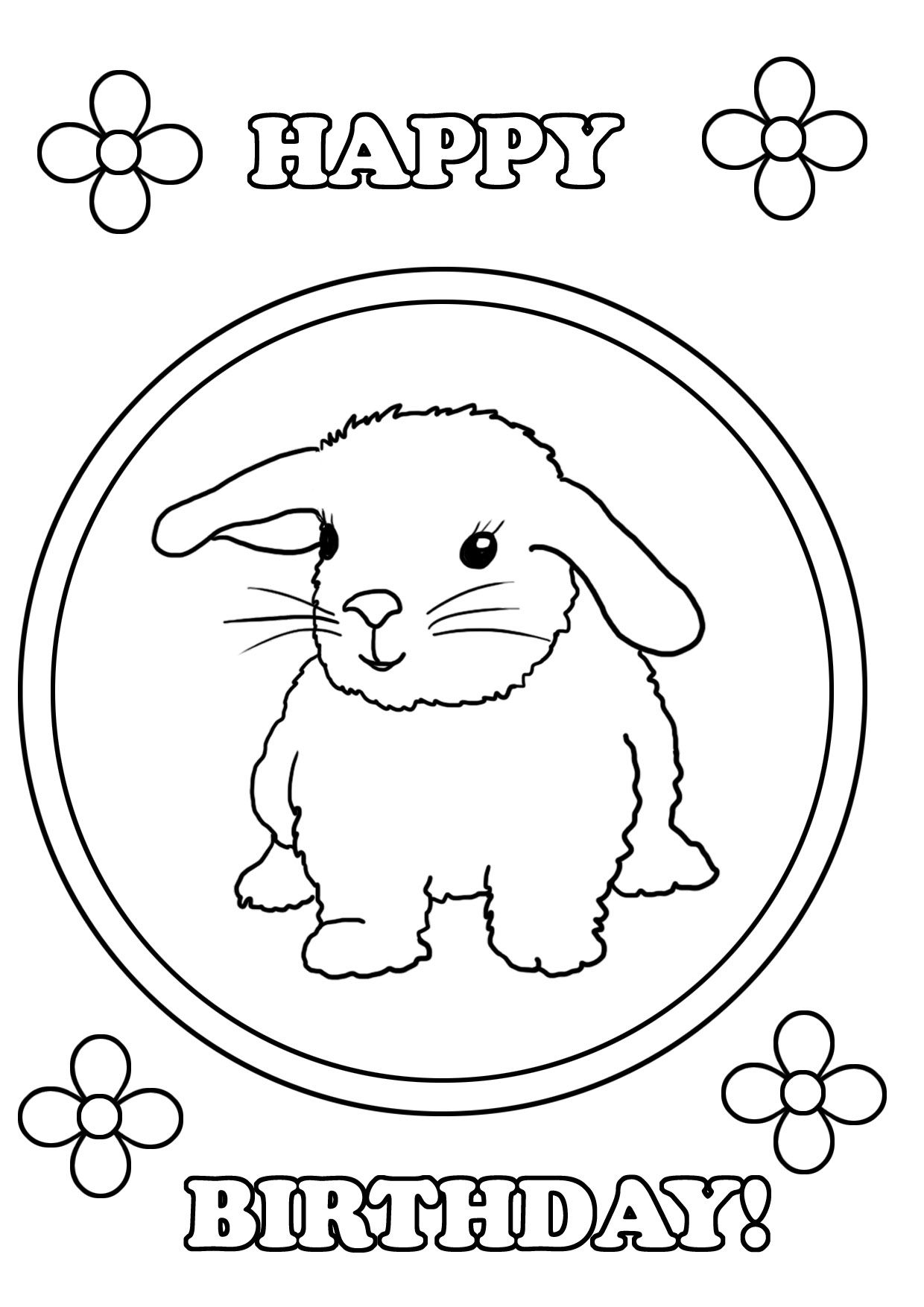 31 Happy Bunny Coloring Pages Printable 4