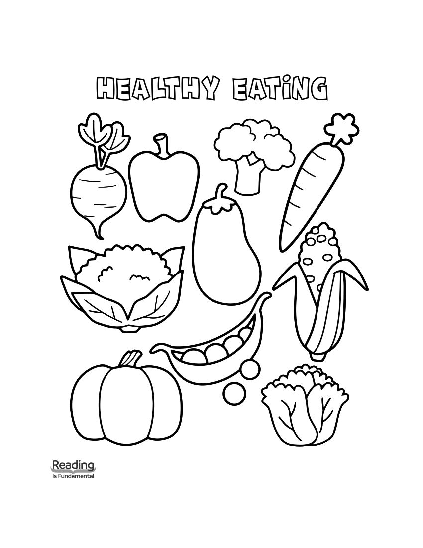 31 Healthy Lifestyle Coloring Pages Printable 1