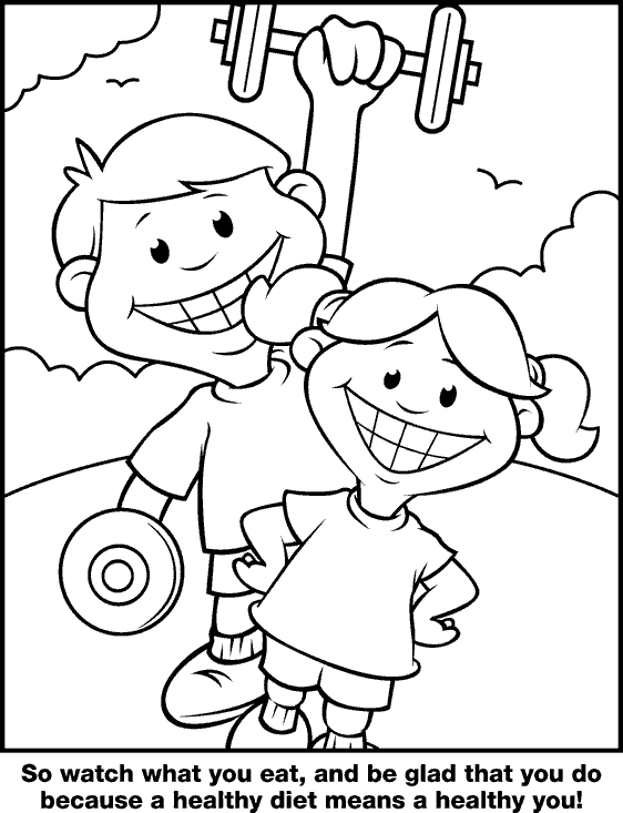 31 Healthy Lifestyle Coloring Pages Printable 28