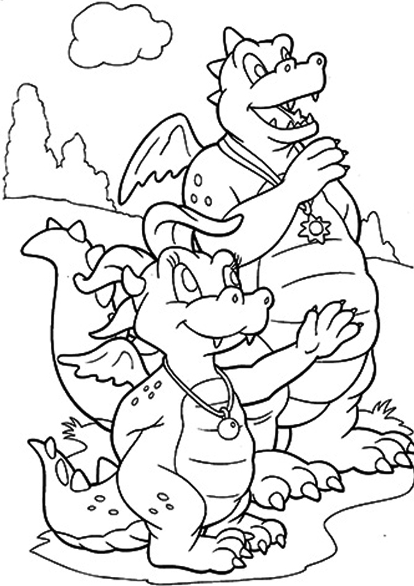 31 Magical Dragon Tales Coloring Pages Printable 2