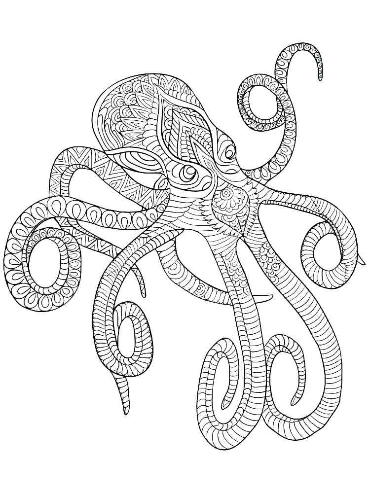 31 Mesmerizing Octopus Coloring Pages Printable 2